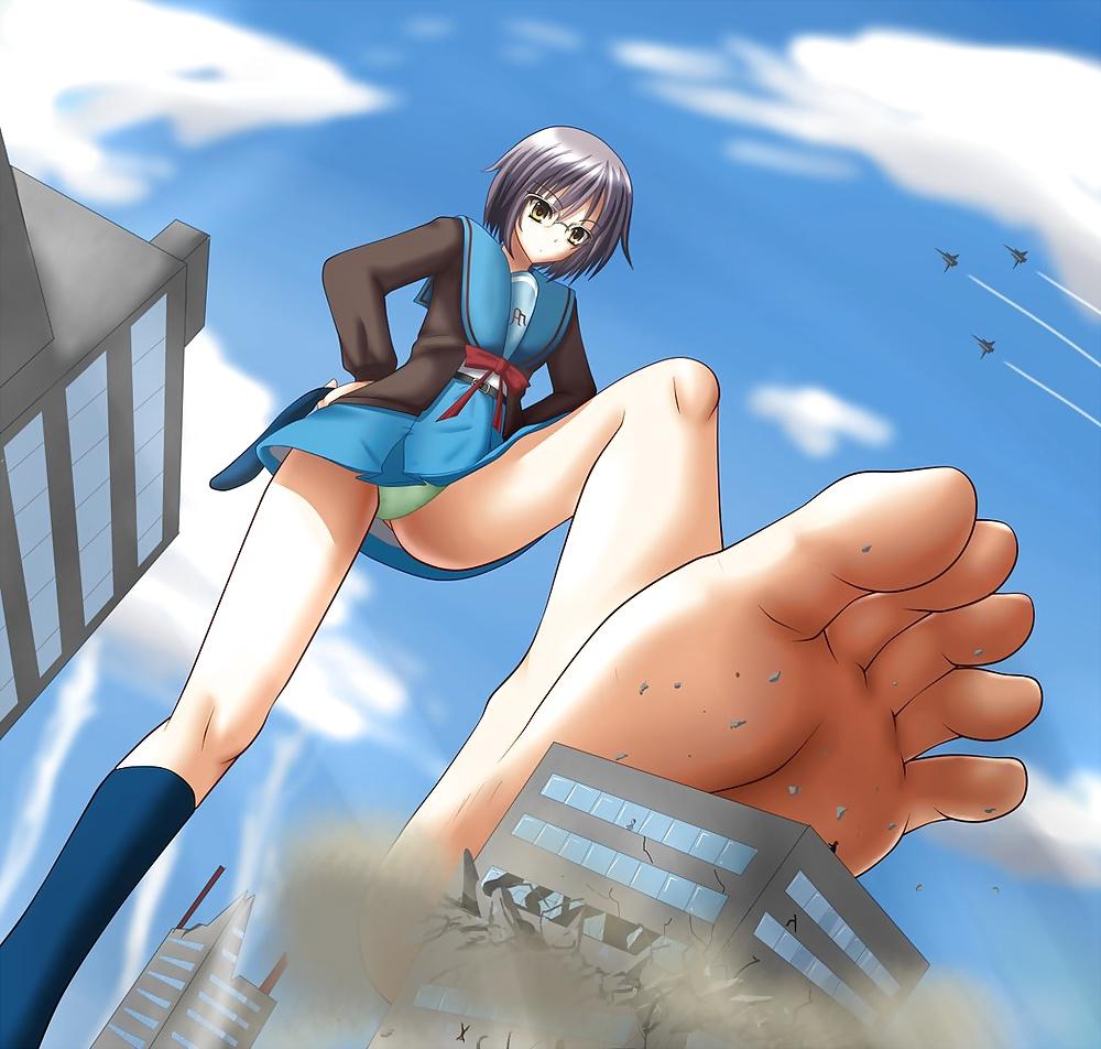 25P Anime style: giantess femdom-feet