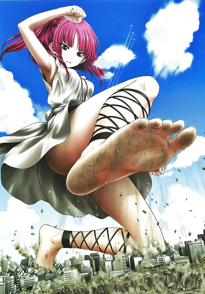 25P Anime style: giantess femdom-feet