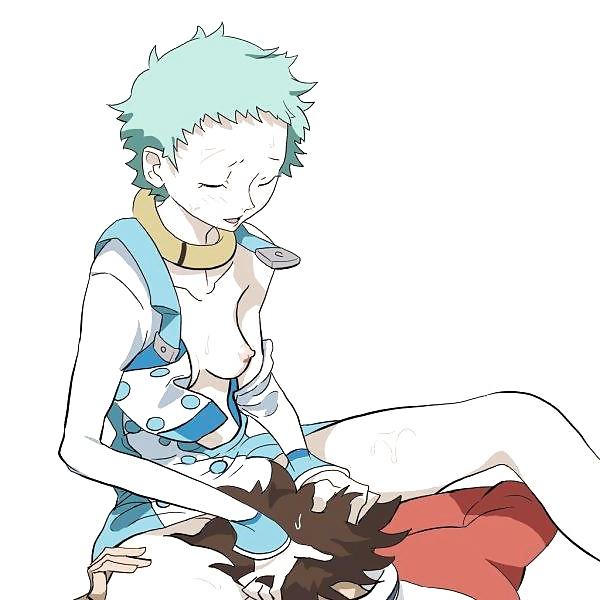 25P Anime style: cunnilingus, bended to pussy