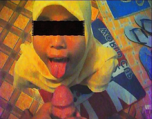 5P Cum on tudung