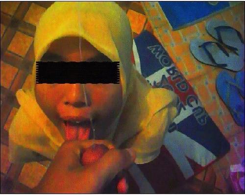 5P Cum on tudung