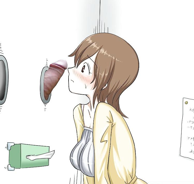 8P Anime Girls playing with a Real Cock (with captions) - No 92