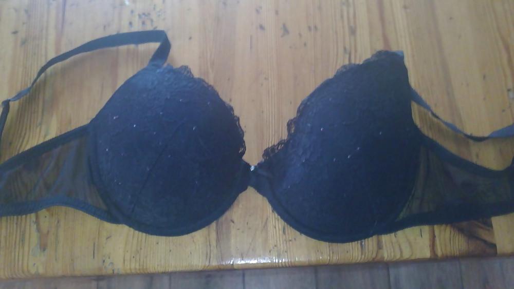 24P My girls bra and panties with my lil cock