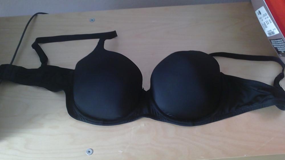 24P My girls bra and panties with my lil cock