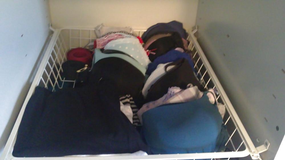 24P My girls bra and panties with my lil cock