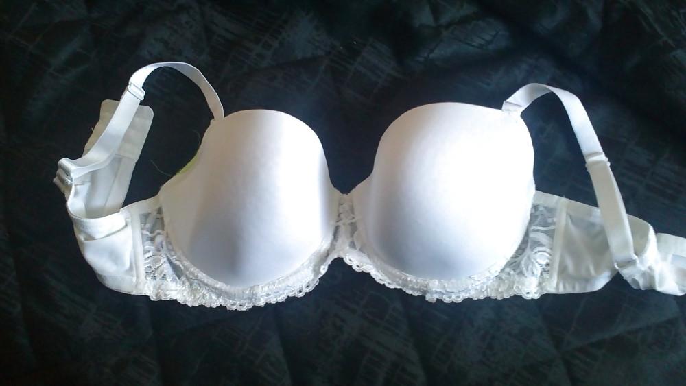 24P My girls bra and panties with my lil cock