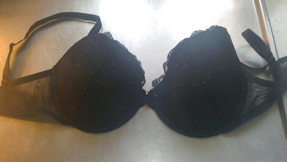 24P My girls bra and panties with my lil cock
