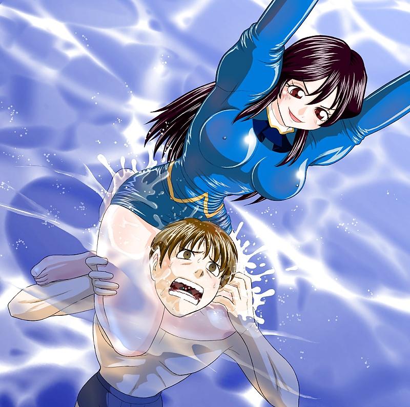 25P Anime style: head scissor-leg lock