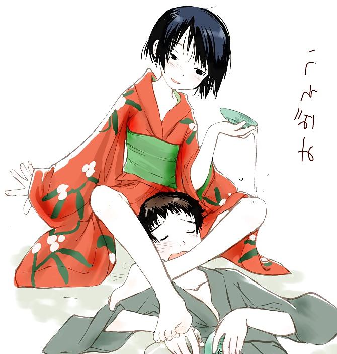 25P Anime style: head scissor-leg lock