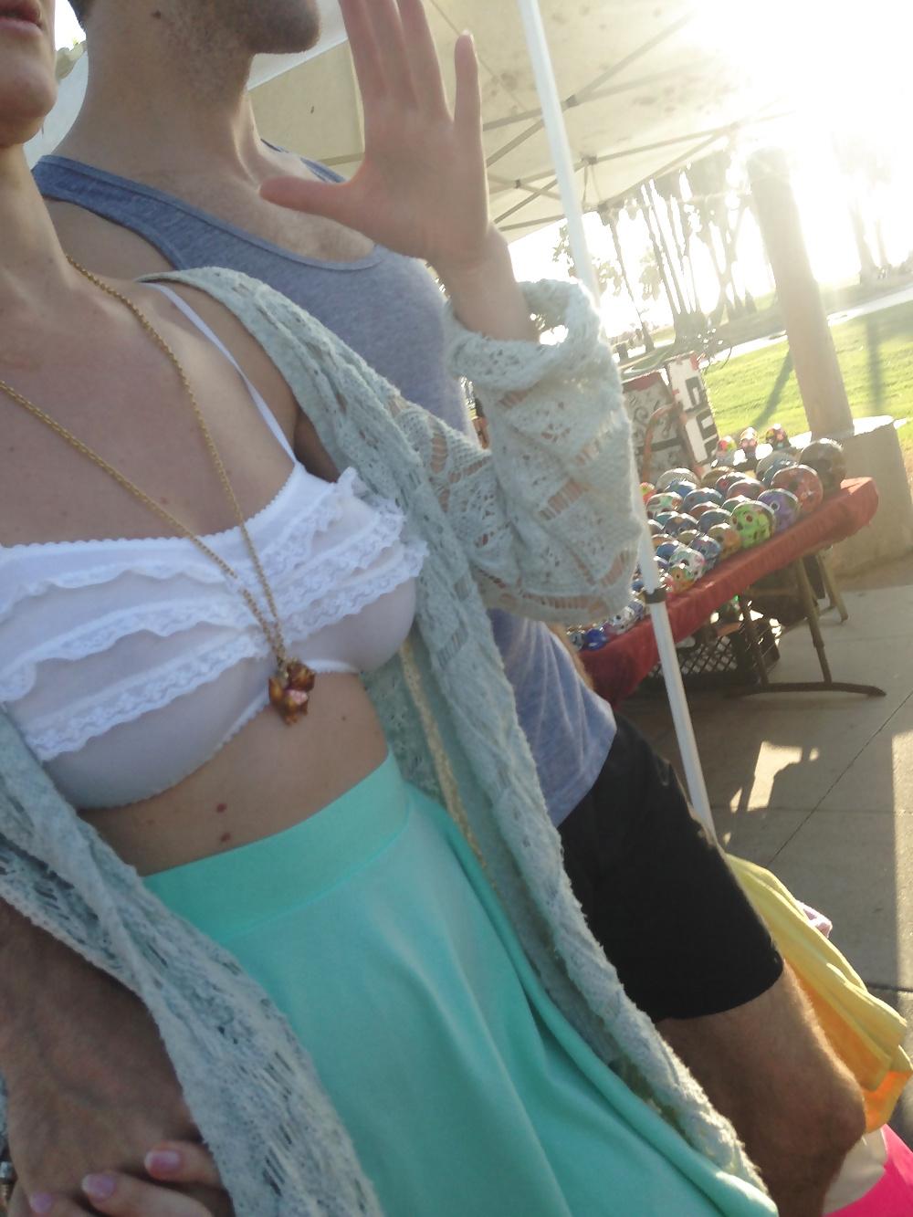 9P See thru white bra
