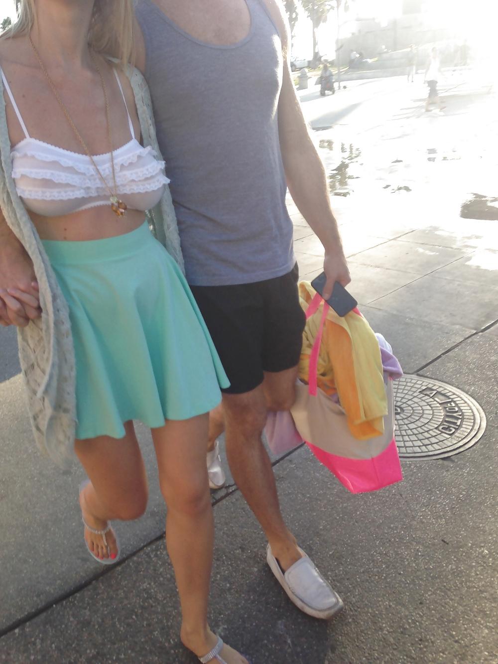 9P See thru white bra