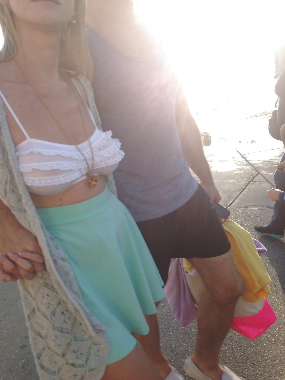 9P See thru white bra