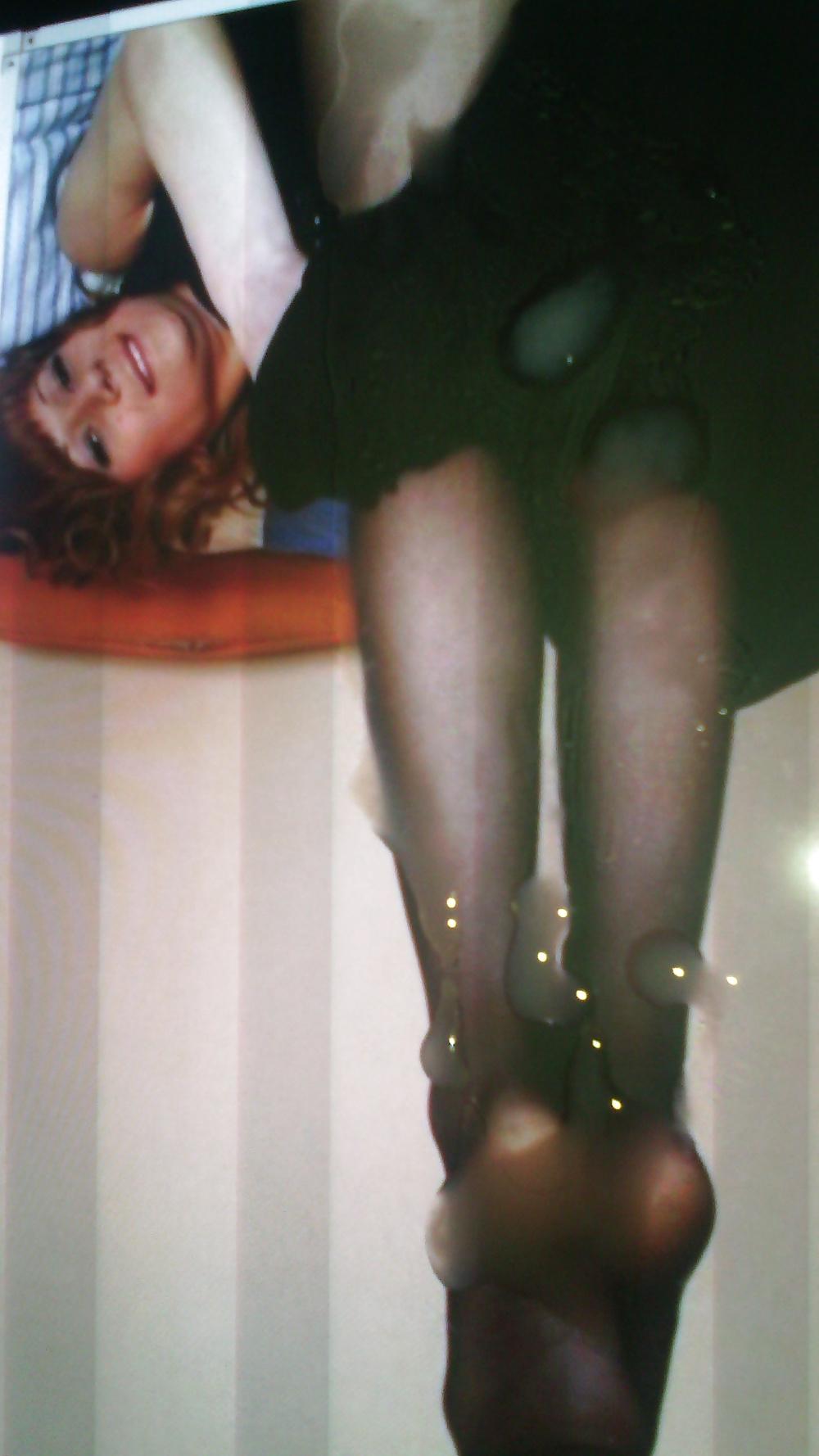 25P My cum on footjob teen 