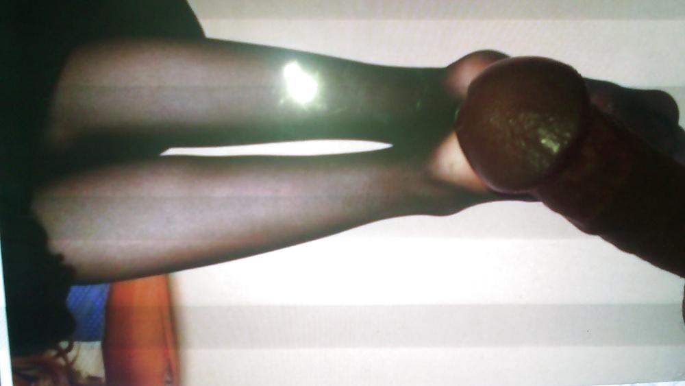 25P My cum on footjob teen 
