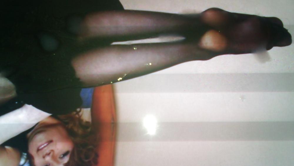 25P My cum on footjob teen 