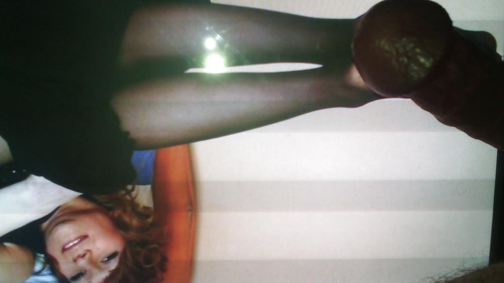 25P My cum on footjob teen 