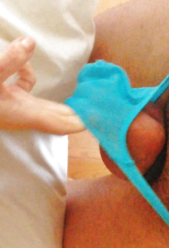 10P CFNM She plays with my Gregg Thong