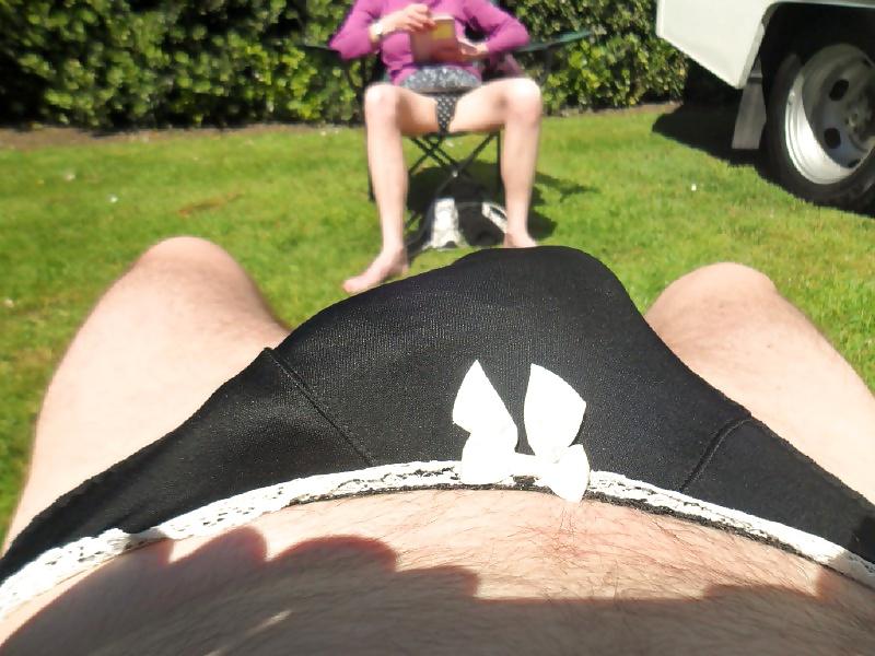 17P Upskirt tease