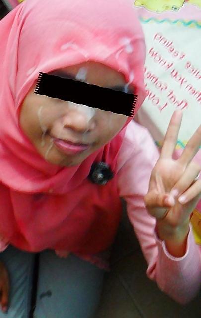 10P Cum on tudung 2