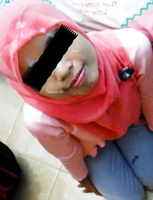 10P Cum on tudung 2
