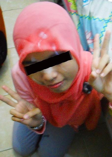 10P Cum on tudung 2
