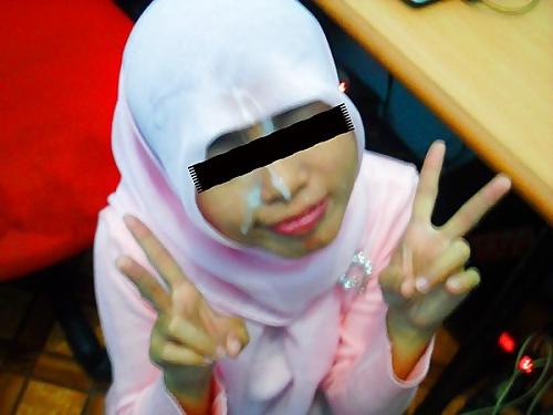 10P Cum on tudung 2