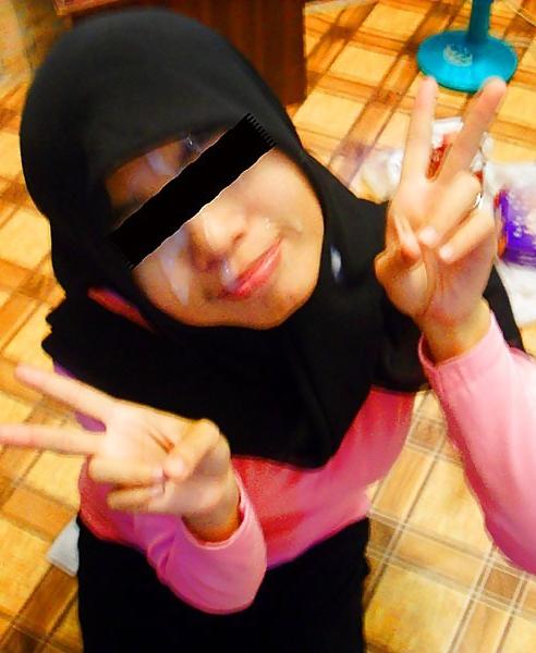 10P Cum on tudung 2