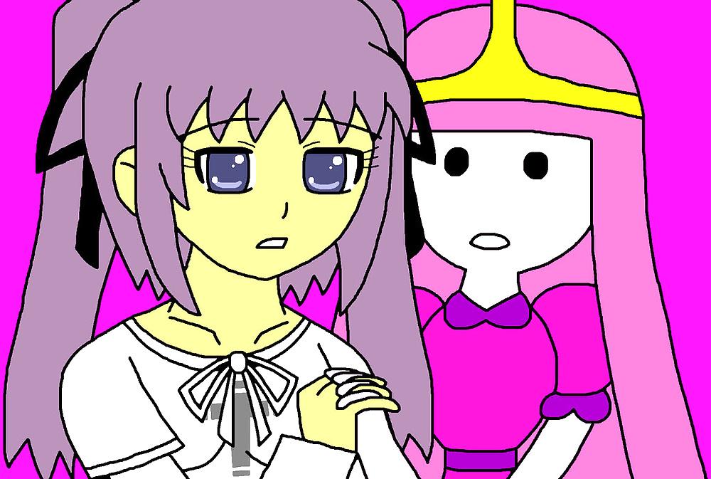 6P Minami Kousaka and Princess Bubblegum