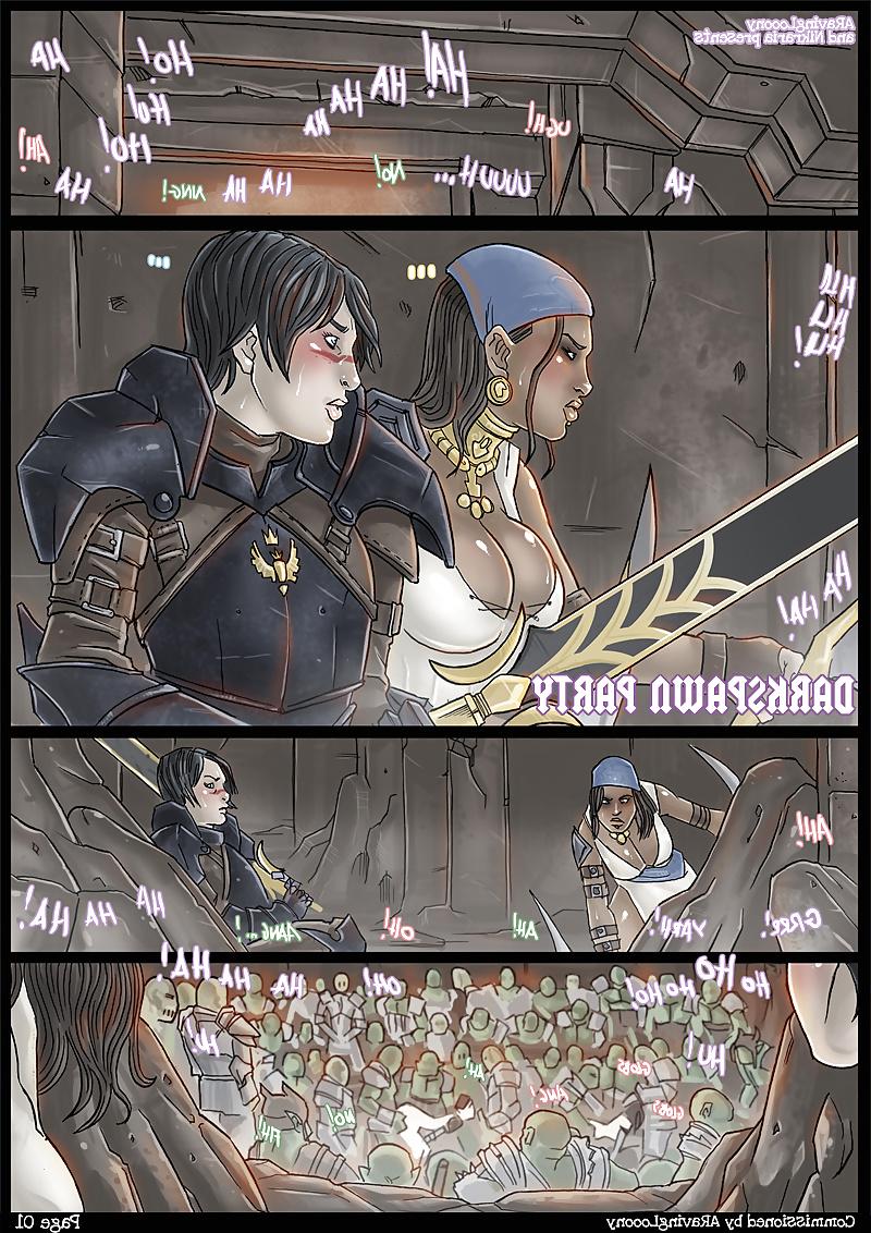 8P Darkspawn party (Dragon age gangbang)