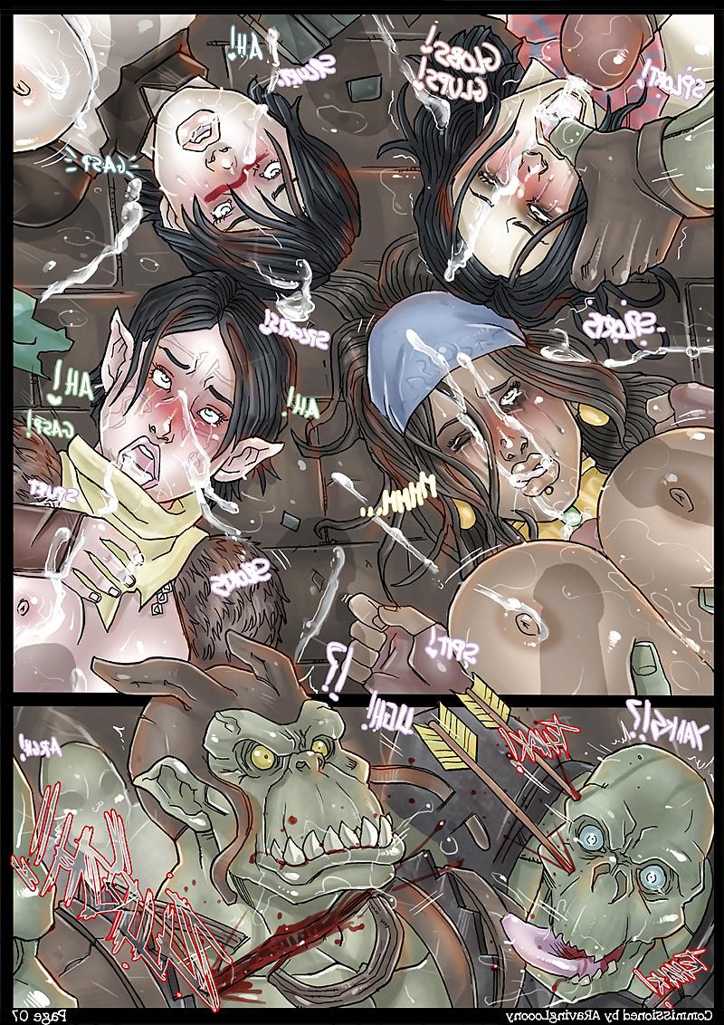 8P Darkspawn party (Dragon age gangbang)