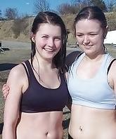 17P Danish teens-255-256-party beach bra cleavage