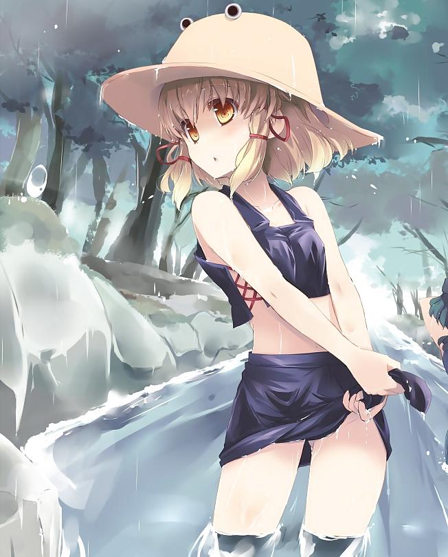 25P Anime style: wringing wet clothes