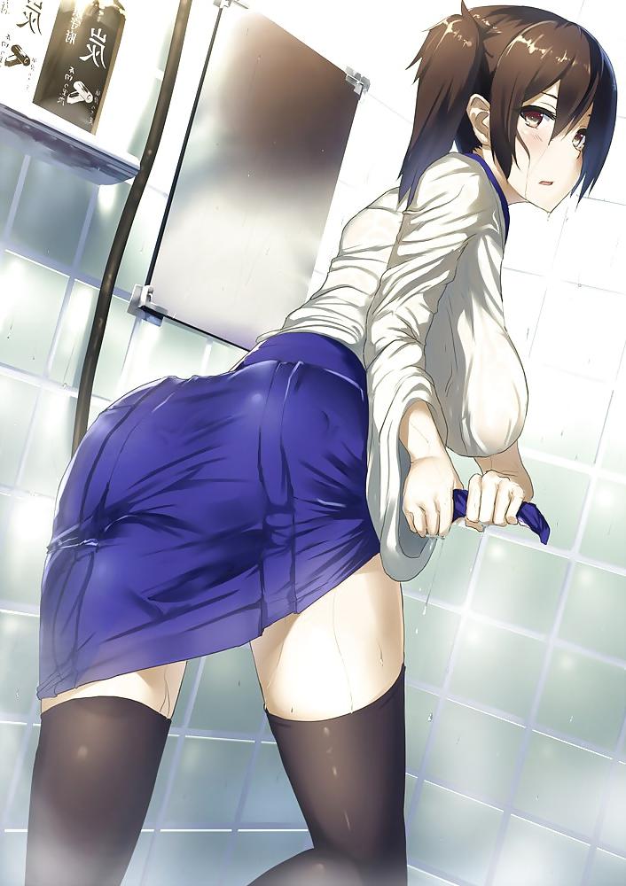 25P Anime style: wringing wet clothes