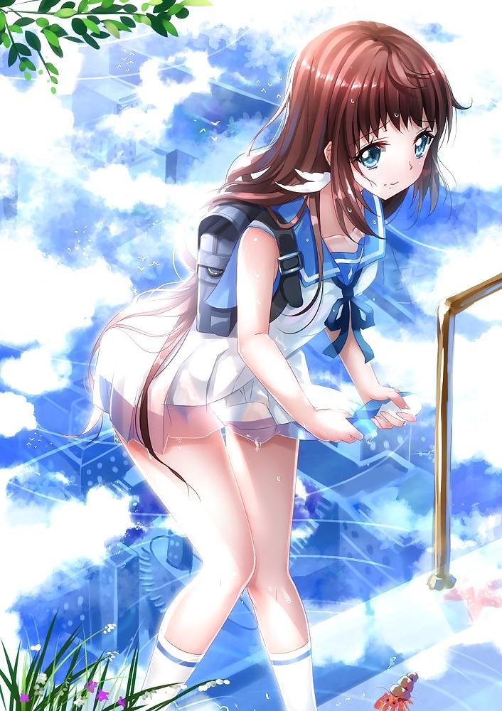 25P Anime style: wringing wet clothes