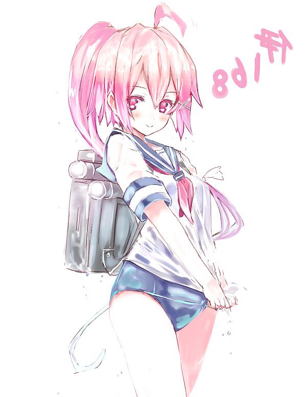 25P Anime style: wringing wet clothes