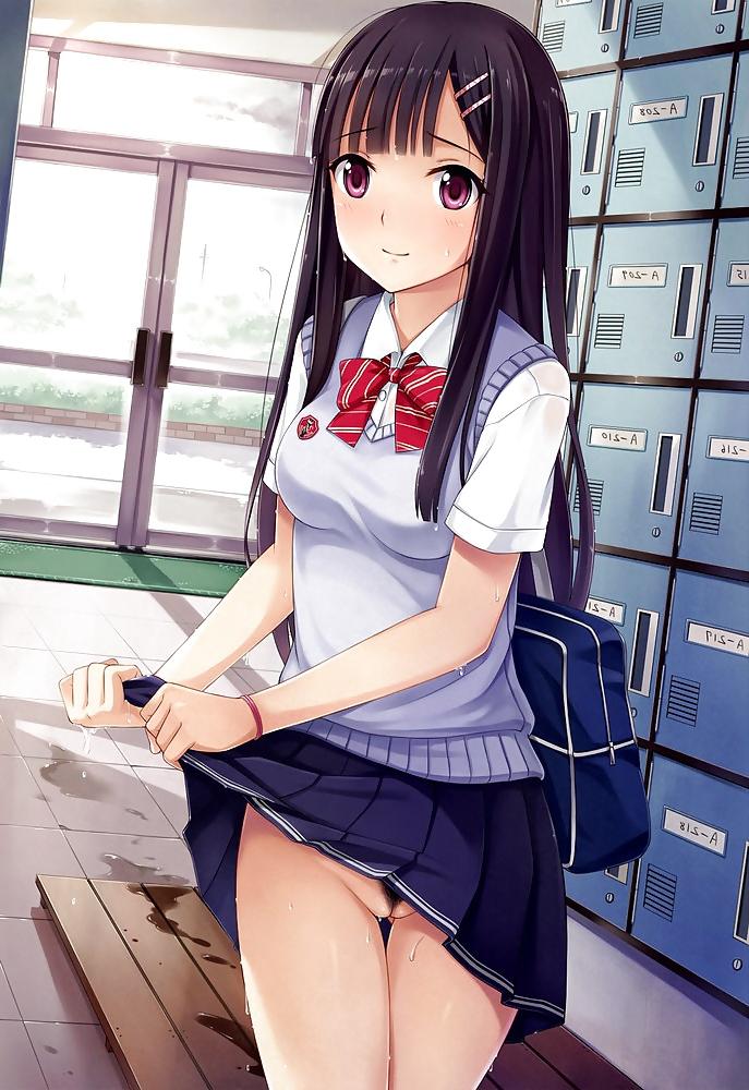 25P Anime style: wringing wet clothes