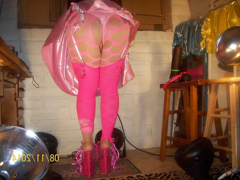 9P Tgirl BBC slut teases Daddy Bruce's BBC rock hard