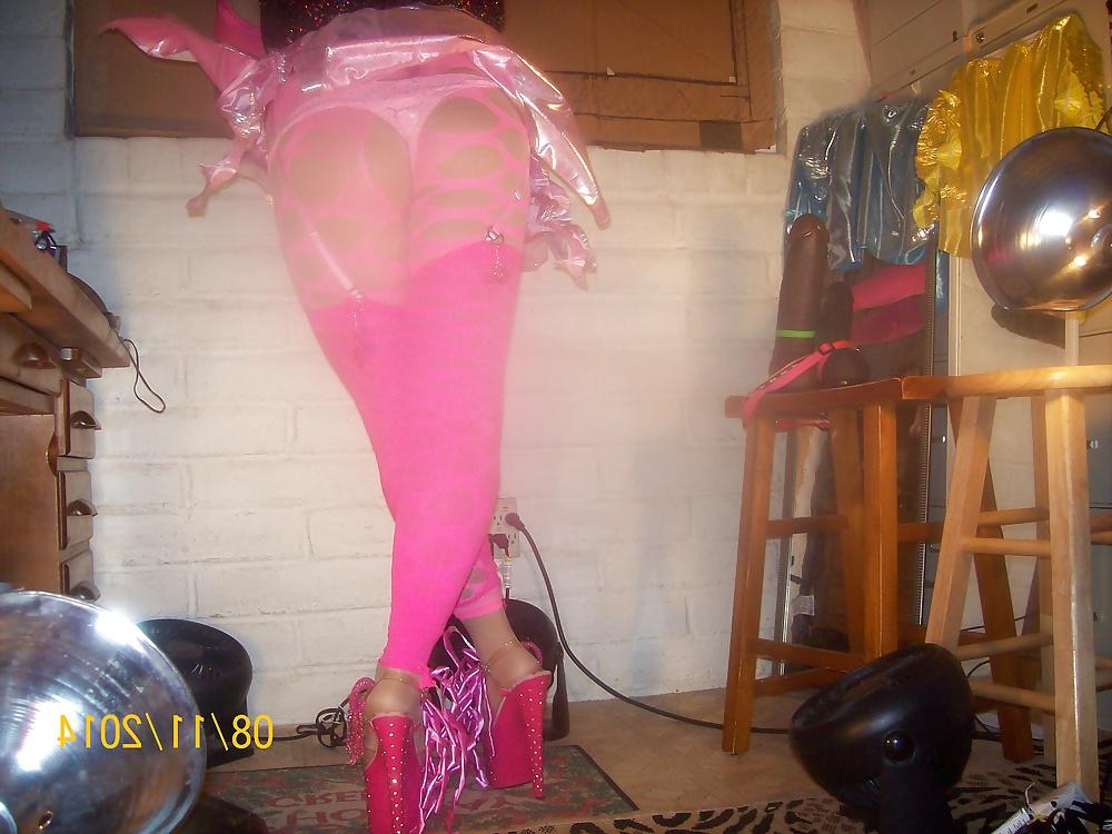 9P Tgirl BBC slut teases Daddy Bruce's BBC rock hard