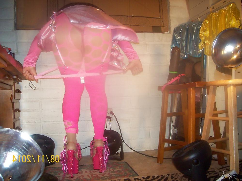 9P Tgirl BBC slut teases Daddy Bruce's BBC rock hard