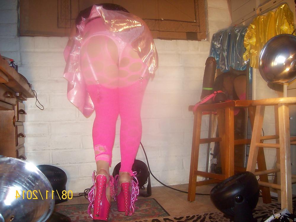 9P Tgirl BBC slut teases Daddy Bruce's BBC rock hard