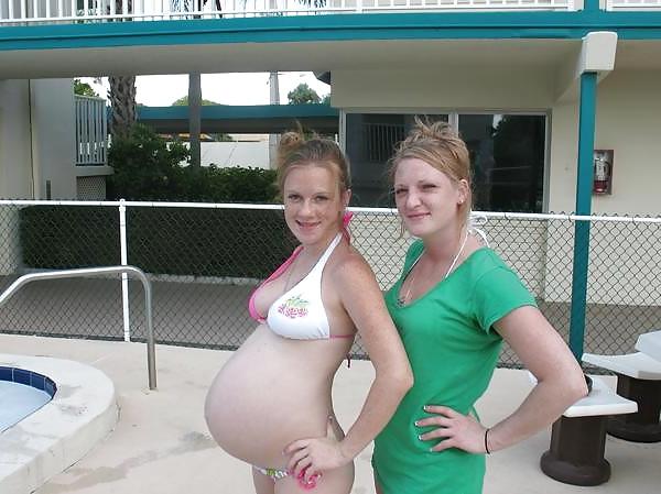 10P Slaggy pregnant teens used as a cum dumpster! part 2
