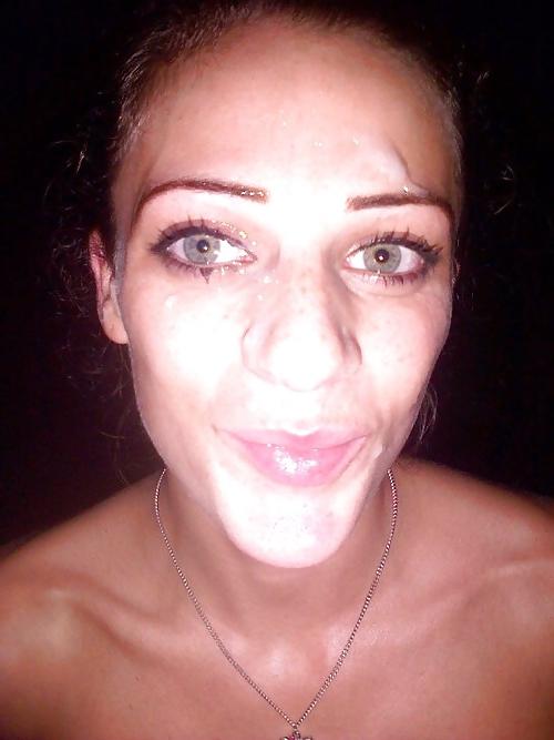 10P Slags with cum on their faces part 4