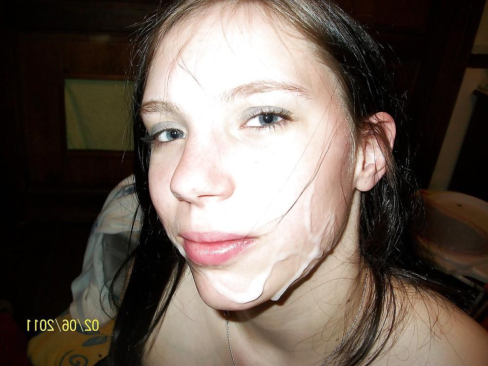10P Slags with cum on their faces part 4