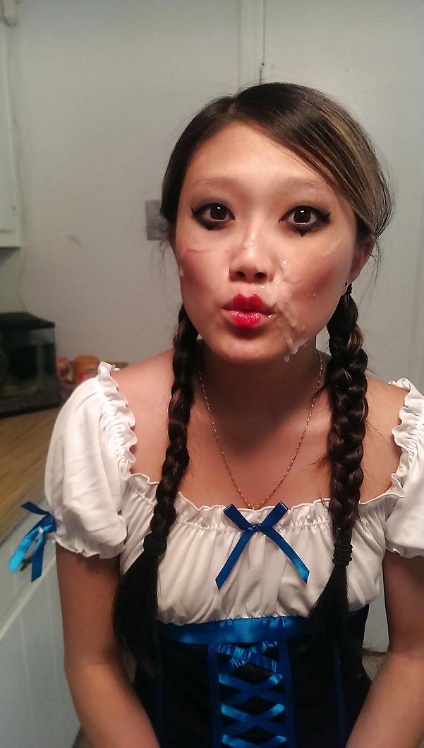 10P Slags with cum on their faces part 1