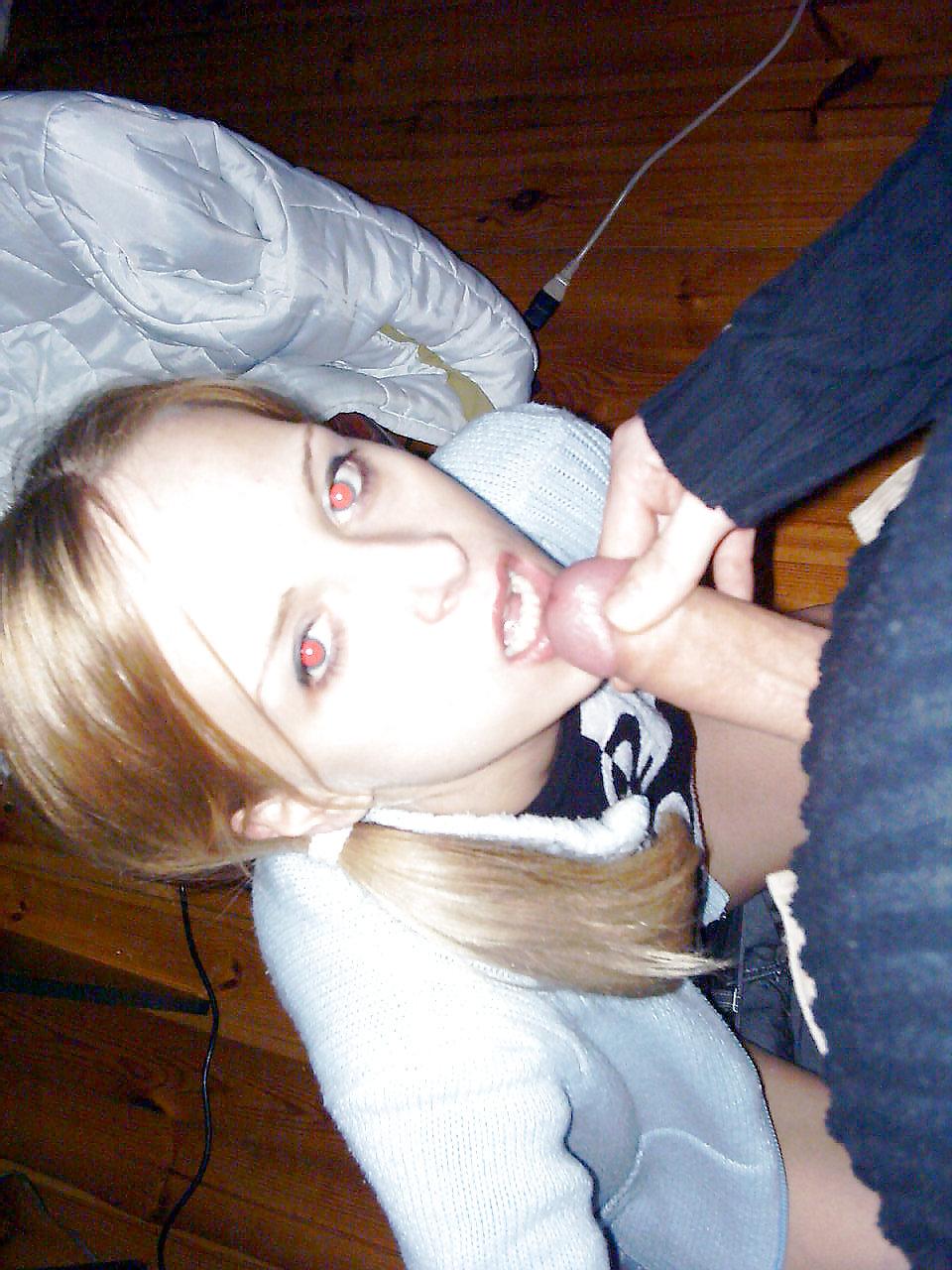 15P Cute blonde gf plays and gets cum on face