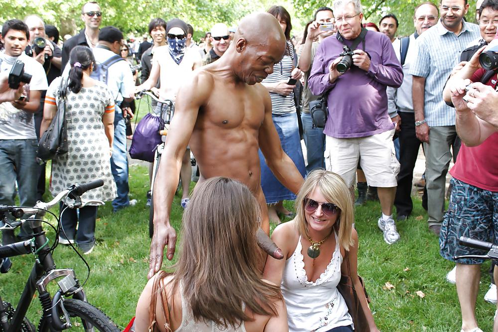 7P London World naked bike ride 2011 cfnm