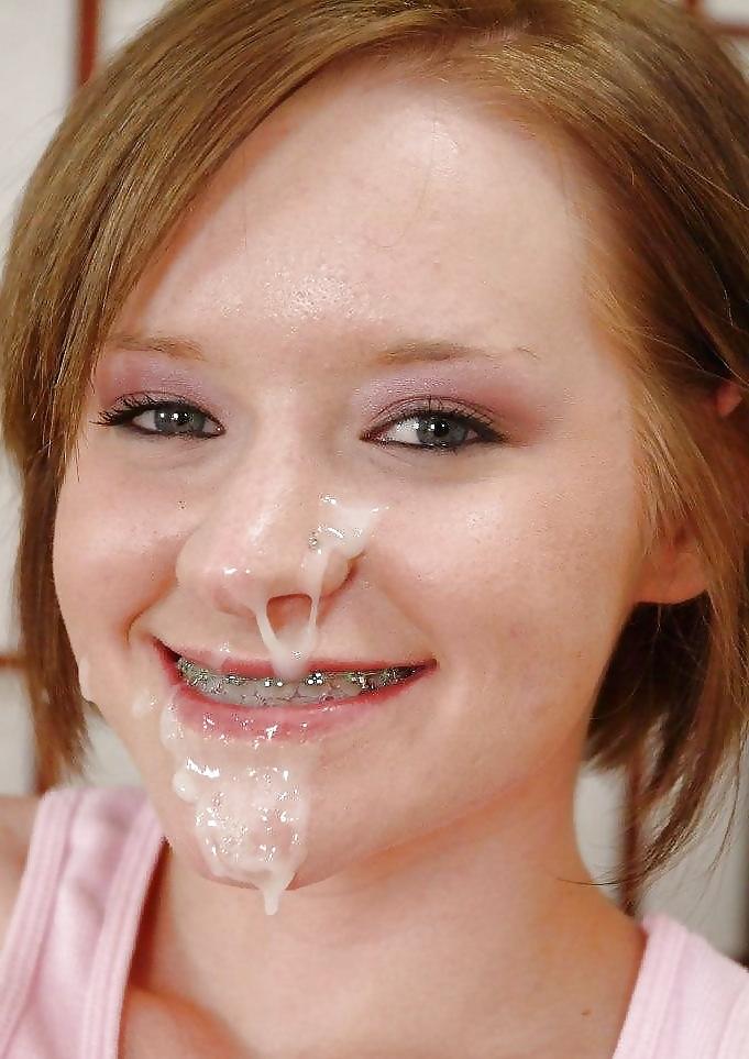 5P Girls with Braces Cumshot