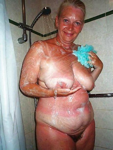 20P Older women in bath.
