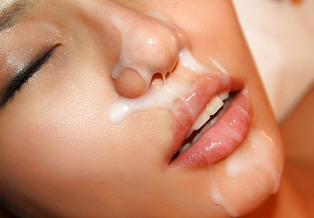 25P Cumshot Expression Blank face Open Mouth
