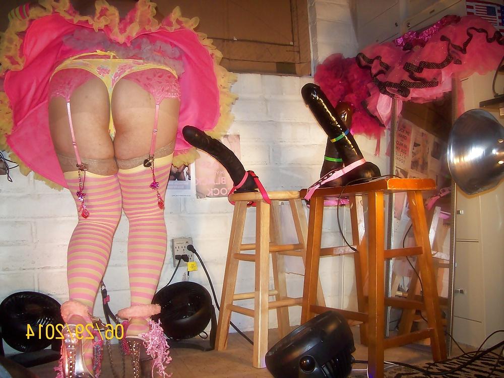 19P Tgirl BBC slut teases Bruce's BB9inchC rock hard